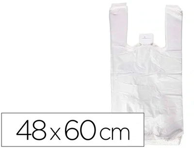 Bolsa plástico blanco reciclada 70% (48x60 cm)