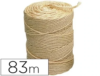 Cuerda sisal 3 cabos (rollo 1/2 kg / 83 m) Liderpapel