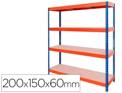 Estantería metálica (4 estantes / 430 kg) de Ar Storage