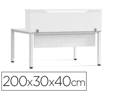 Módulo superior para mesas BLANCO (200x40x30 cm) Rocada