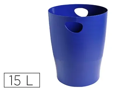 Papelera plástico AZUL (15 l) Ecoblack de Exacompta
