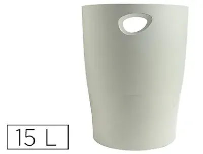 Papelera plástico GRIS (15 l) Ecoblack de Exacompta
