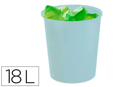 Papelera plástico AZUL (18 l) Ecogreen de Archivo 2000