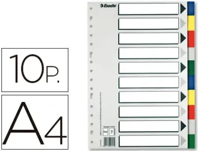 Separador plástico A4 (10 separadores) de Esselte