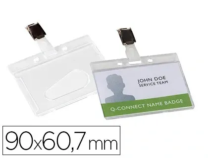 Identificador (9x6,7 cm) con pinza de Q-Connect