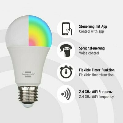 WiFi SB 800 E27, Brennenstuhl, LED Leuchte, Glühbirne
