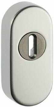 Topstar Schiebrosette oval mit ZA Edelstahl Zylinderüberstand 8 - 10 mm