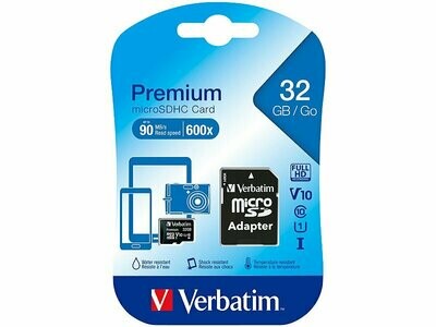 Verbatim Speicherkarte Premium microSDHC Speicherkarte 32 GB