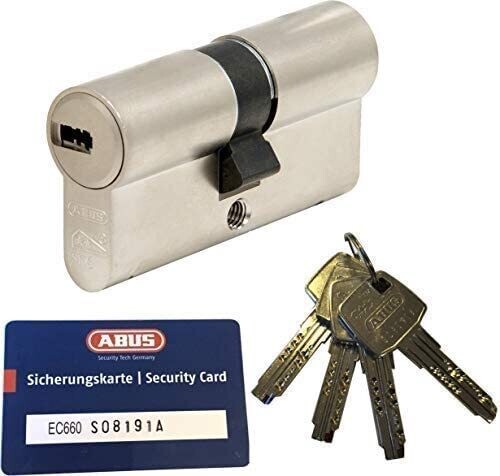 Türzylinder ABUS EC660NP mit Sicherungskarte, 3 Schlüssel