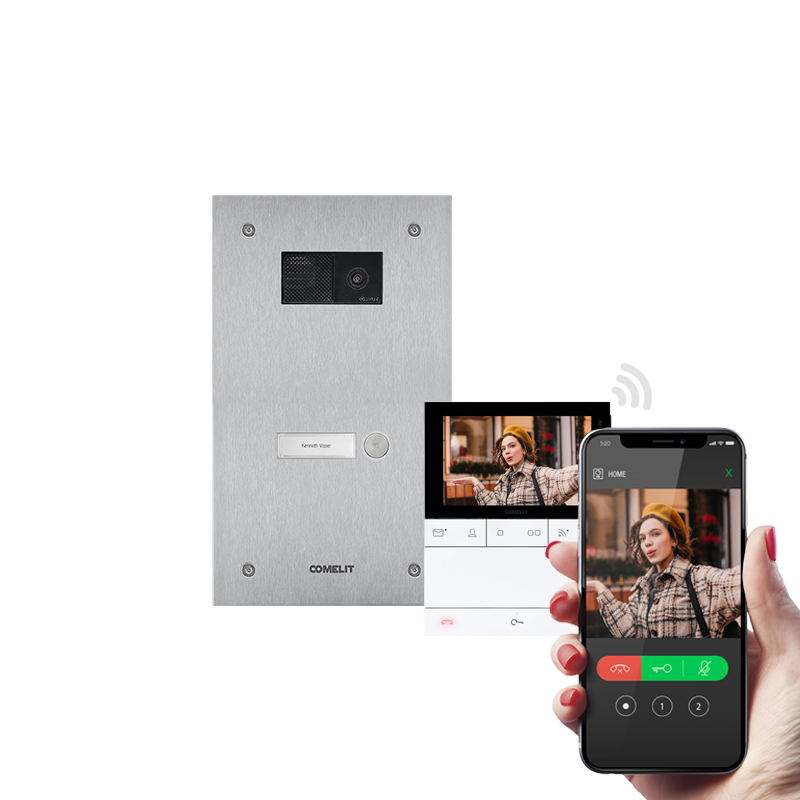 Comelit Steel-Switch 1 Familien Video-Sprechanlage Logos WIFI App KVS2011LS