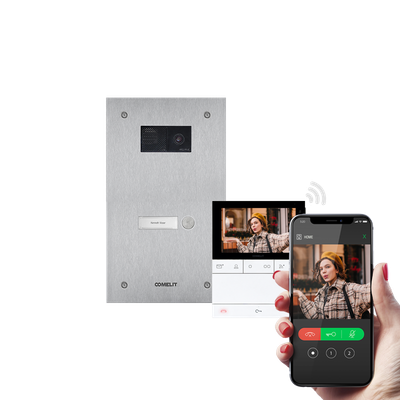 Comelit Steel-Switch 1 Familien Video-Sprechanlage Logos WIFI App KVS2011LS