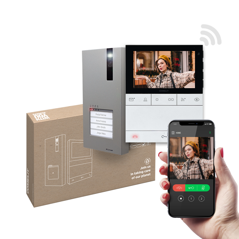 Comelit Video-Sprechanlage 1-4 Teilnehmer Logos WiFi LS9451V