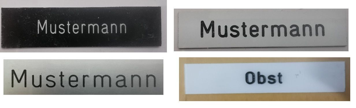Klingel- und Briefkasten Schilder mit Gravur Klingel- und Briefkasten Schilder mit Gravur
