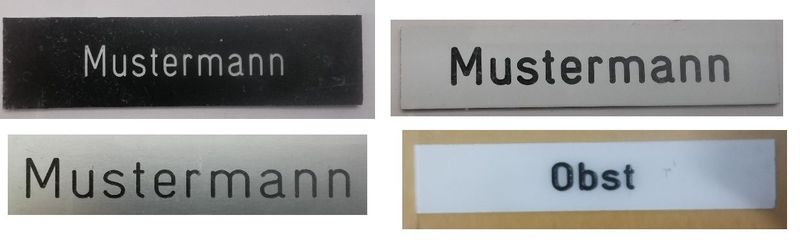 Klingel- und Briefkasten Schilder mit Gravur Klingel- und Briefkasten Schilder mit Gravur