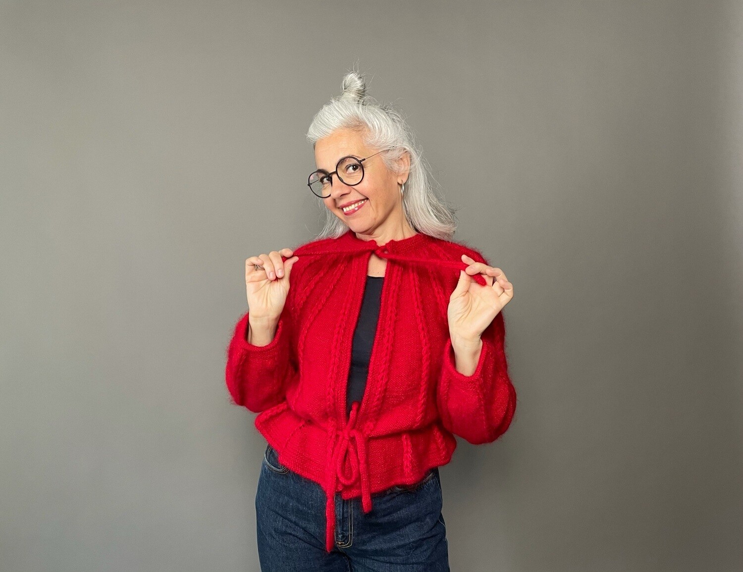 »Herzchen-Jacke Schößchen« Strickanleitung