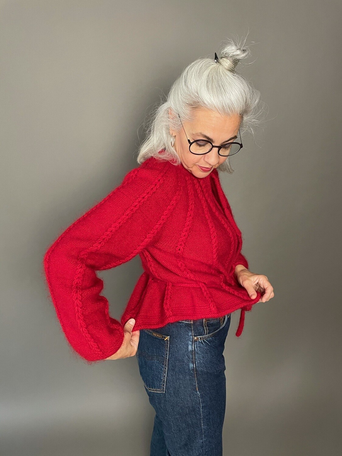 »Herzchen-Jacke Schößchen« Strickanleitung