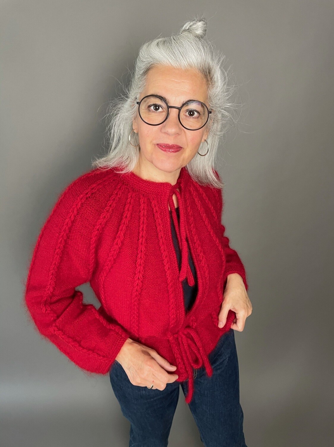 »Herzchen-Jacke Schößchen« Strickanleitung