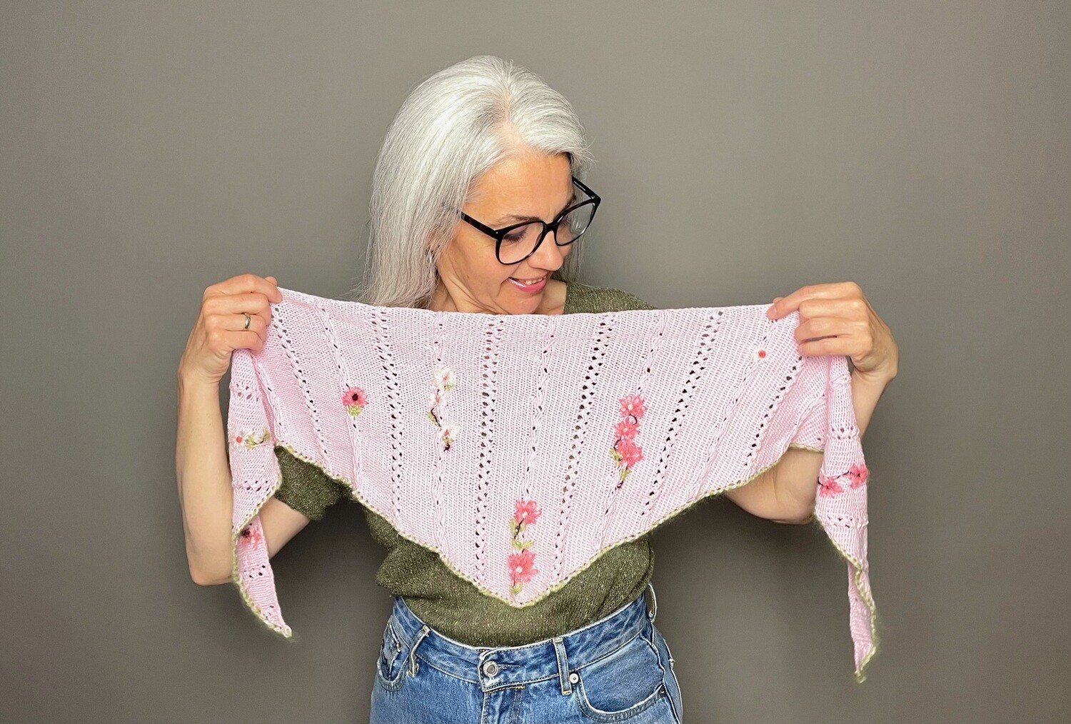 Dreieckstuch »Kirschblüte« Strickanleitung
