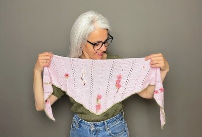 Dreieckstuch »Kirschblüte« Strickanleitung