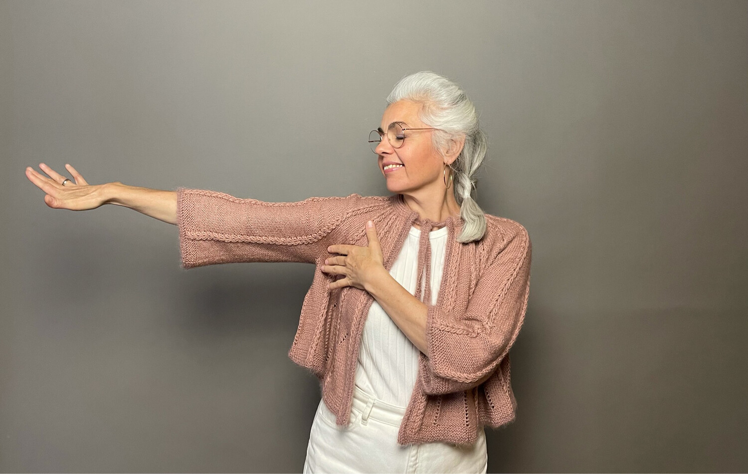 »Herzchen-Jacke Bolero« Strickanleitung