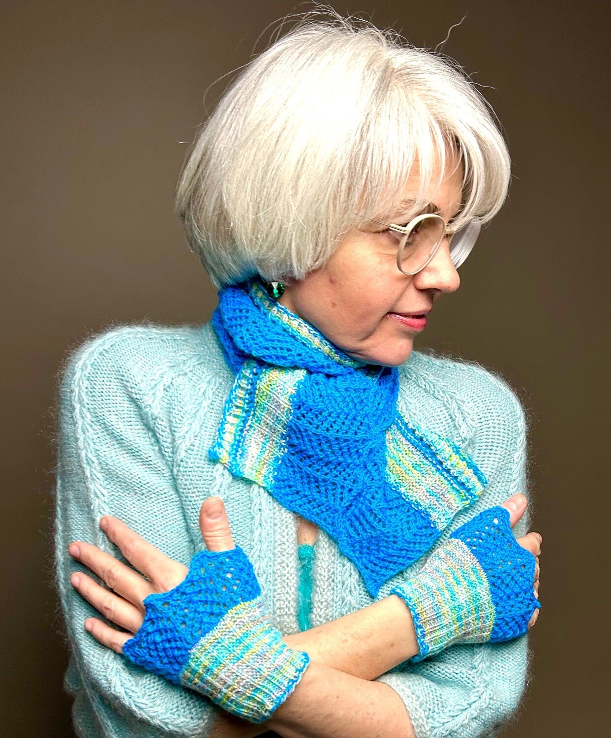 Set Pulswärmer und Minischals »Fani & Fleur« Strickanleitungen