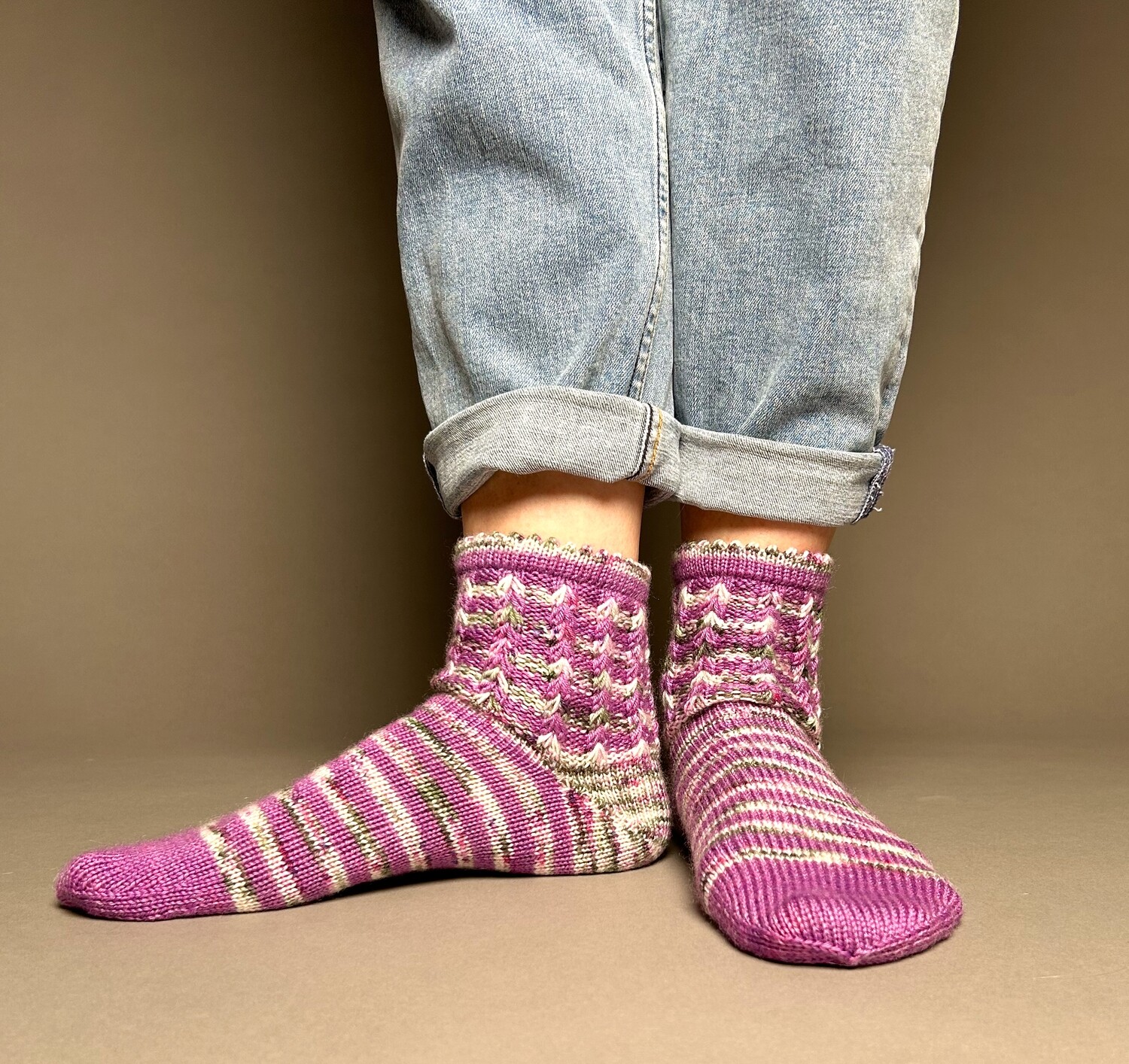 2-er Set Pulswärmer »Herzchen« & Sock-Set  »2 Herzen« Strickanleitungen
