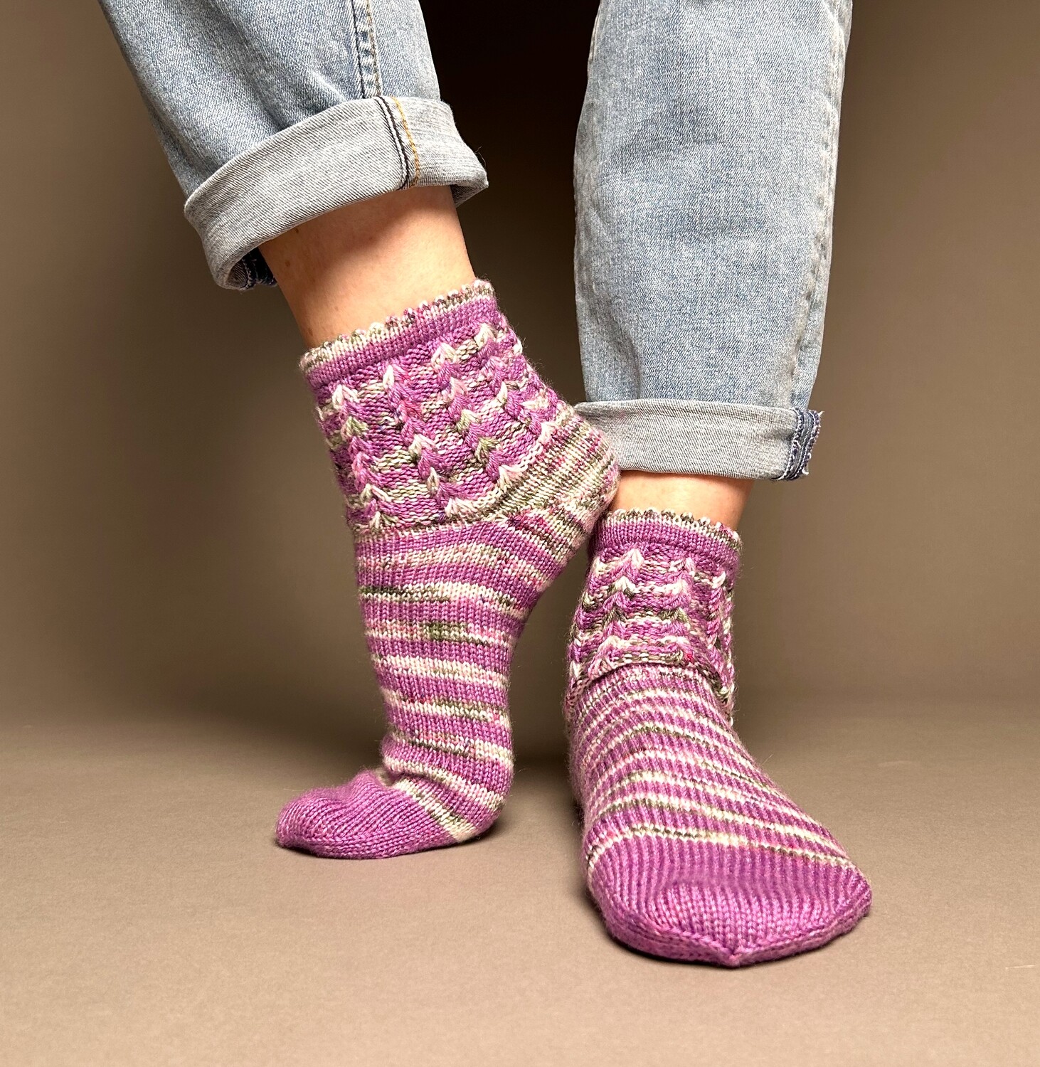 2-er Set Pulswärmer »Herzchen« & Sock-Set  »2 Herzen« Strickanleitungen