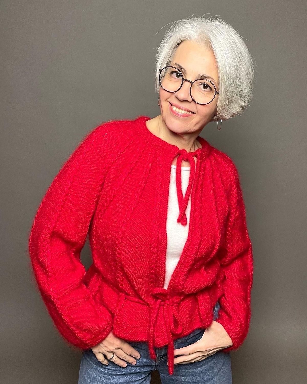 »Herzchen-Jacke Schößchen« Strickanleitung