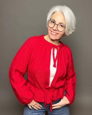 »Herzchen-Jacke Schößchen« Strickanleitung