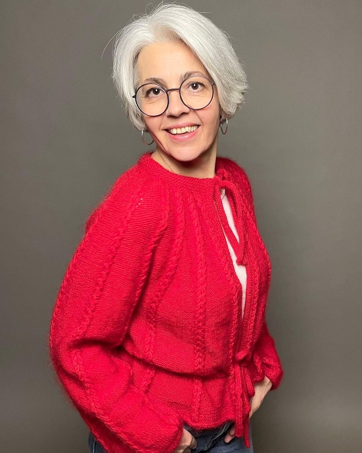 »Herzchen-Jacke Schößchen« Strickanleitung
