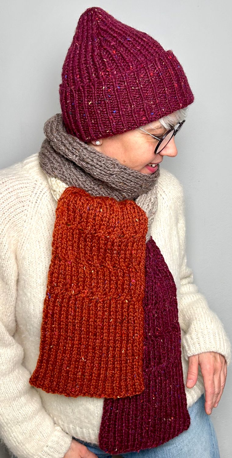 3er-Set aus »Winter«-Scarf, »Winter«-Slit-Scarf & »Winter«-Beanie Strickanleitungen 3er-Set aus »Winter«-Scarf, »Winter«-Slit-Scarf & »Winter«-Beanie Strickanleitungen
