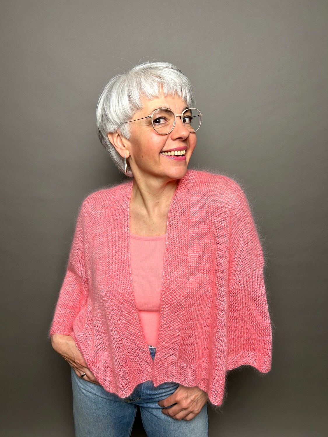 »Kimono«-Cardigan Strickanleitung