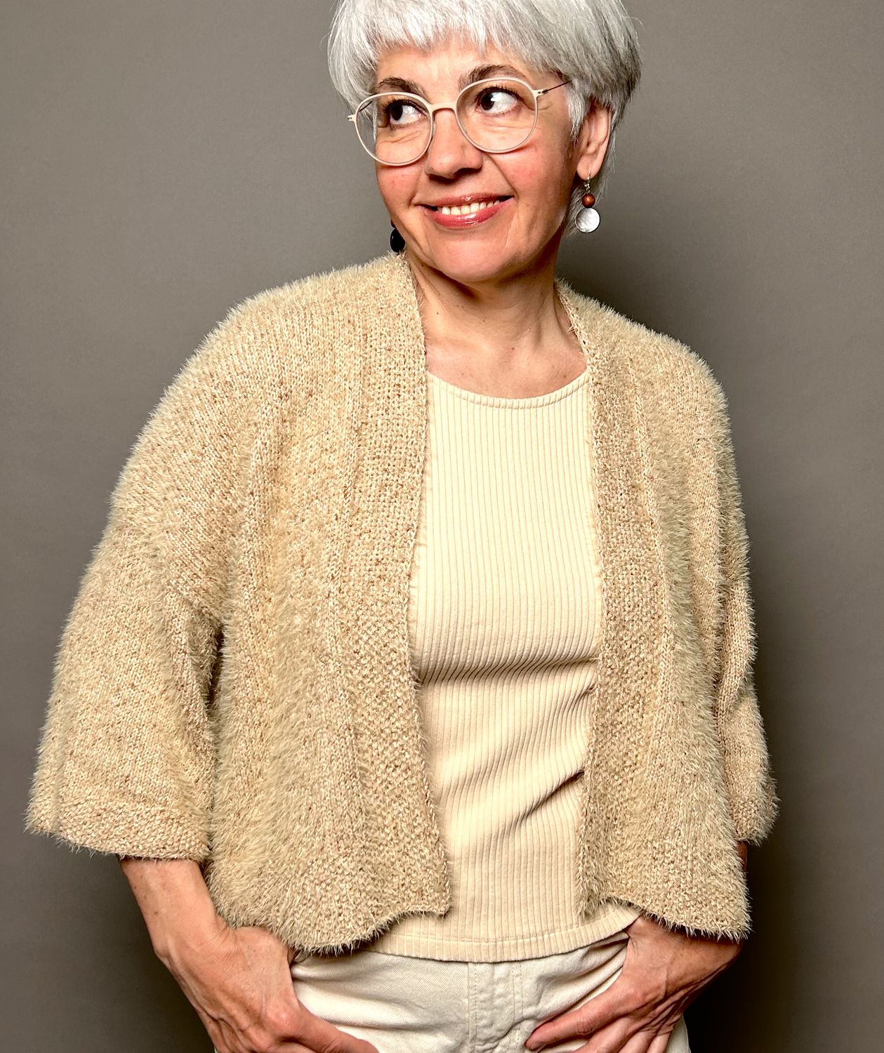 »Kimono«-Cardigan Strickanleitung