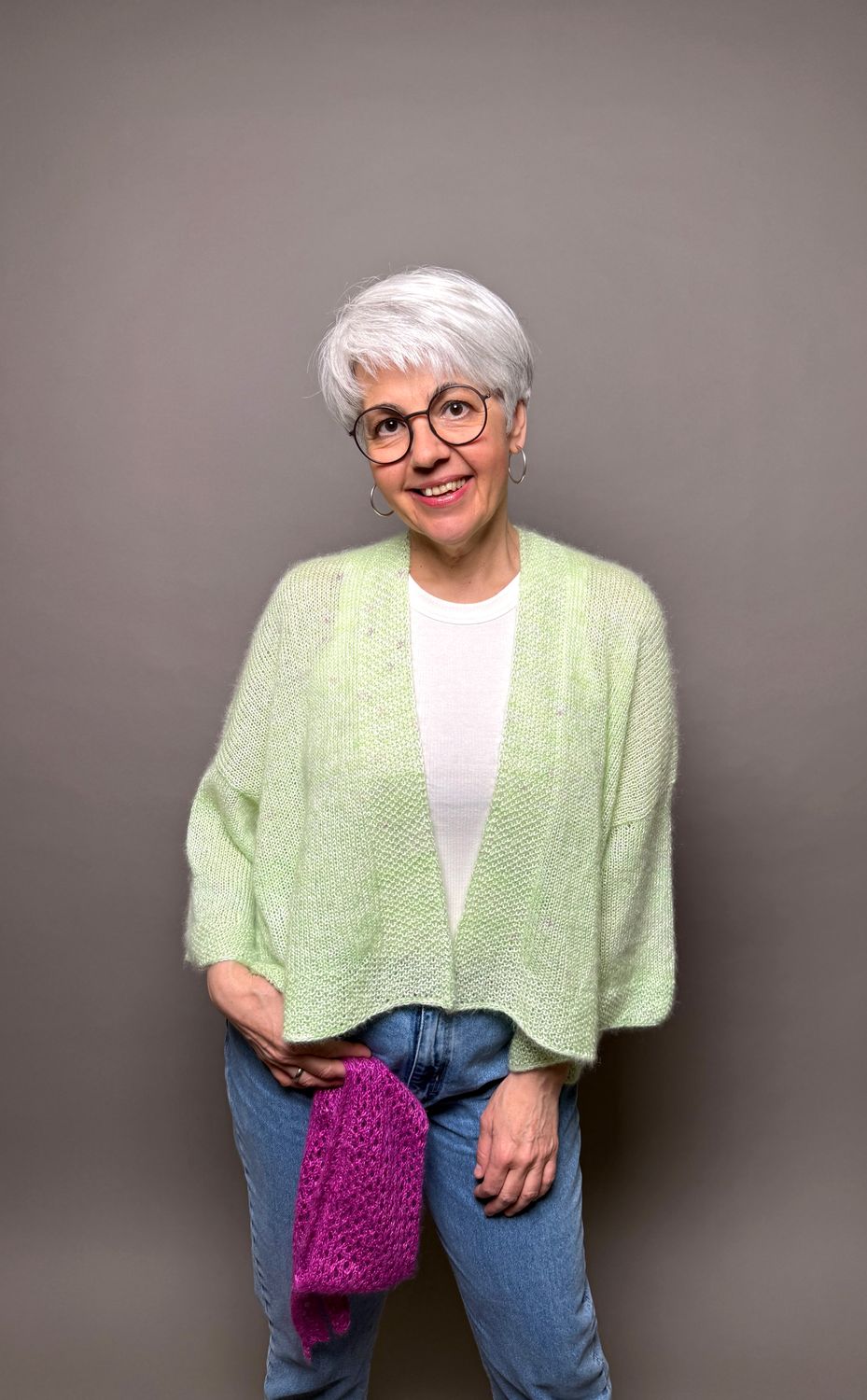 »Kimono«-Cardigan Strickanleitung
