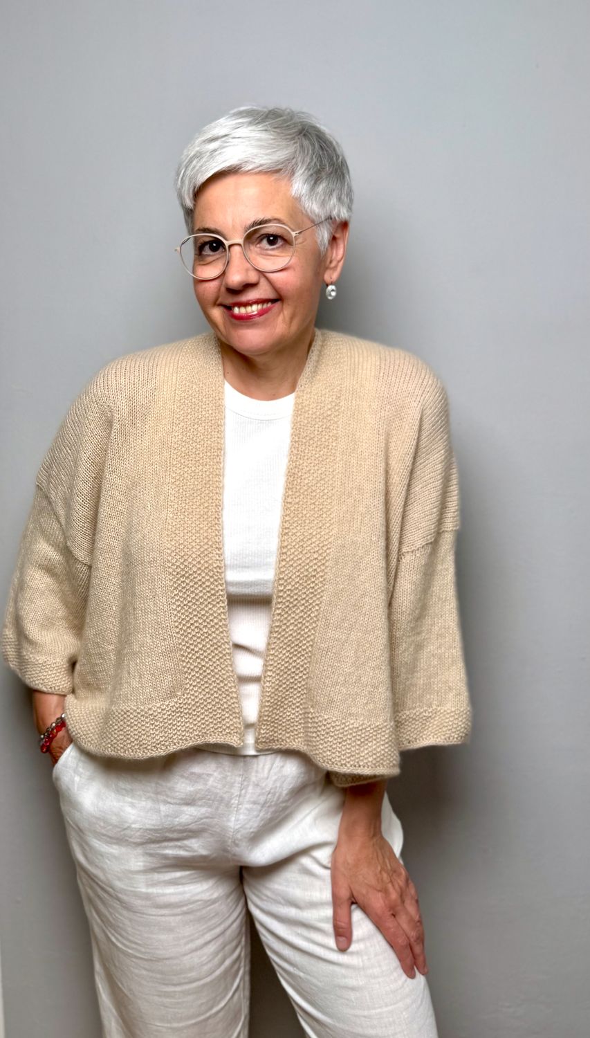 »Kimono«-Cardigan Strickanleitung