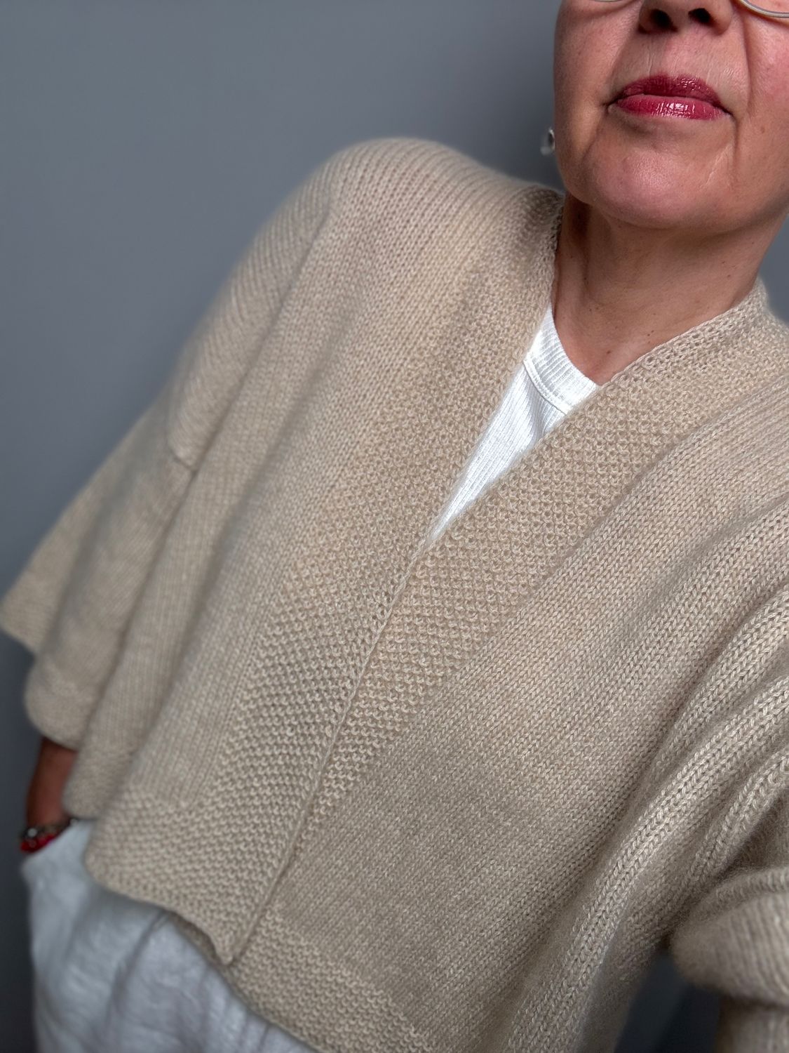 »Kimono«-Cardigan Strickanleitung