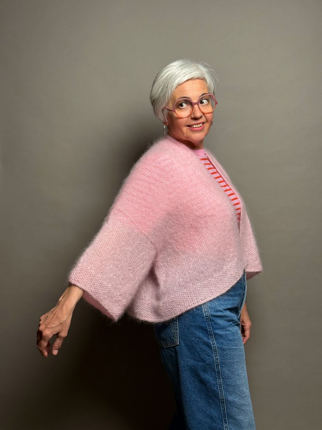 »Kimono«-Cardigan Strickanleitung