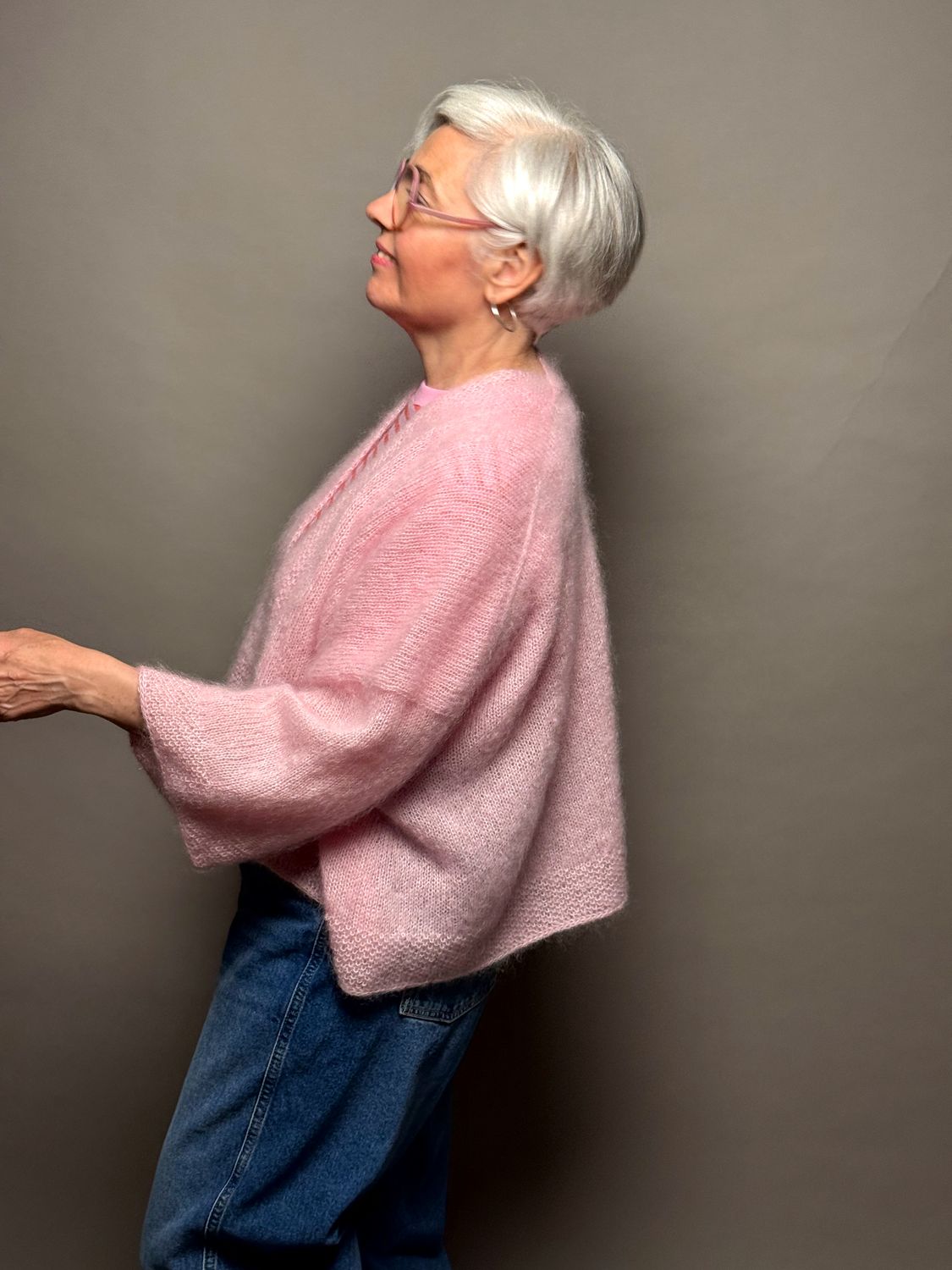»Kimono«-Cardigan Strickanleitung