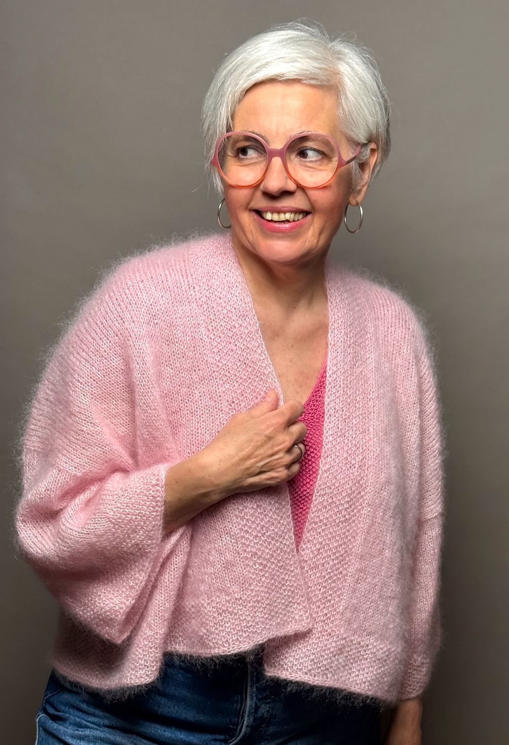 »Kimono«-Cardigan Strickanleitung