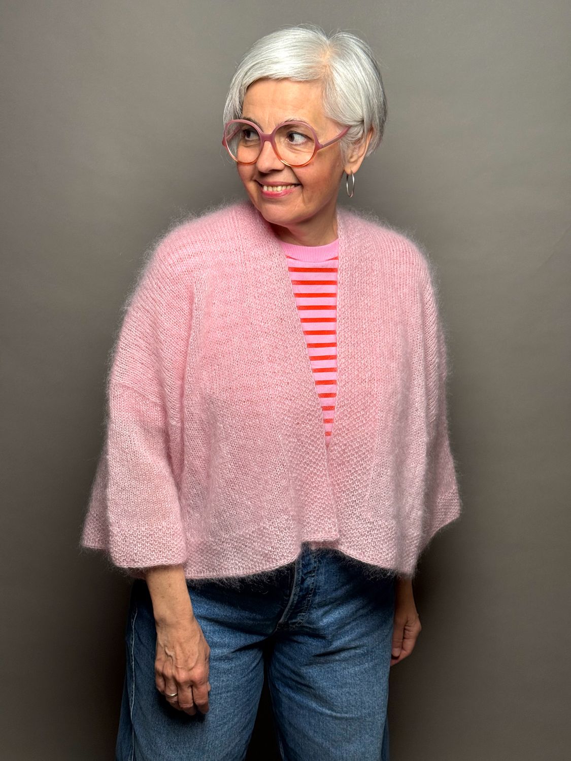»Kimono«-Cardigan Strickanleitung