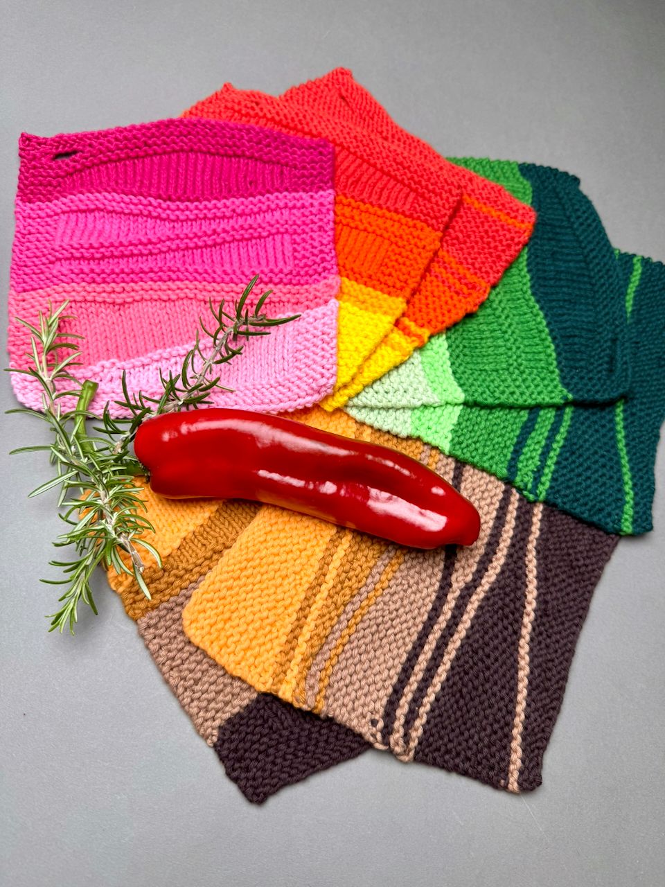 Topflappen-Set »Topfi« Strickanleitung