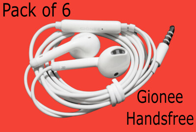 Pack of 6 Gionee Handsfree Original Top Bass Quality