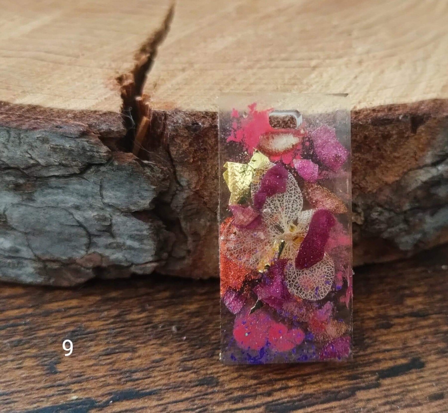 Pendentif « Gold and Flowers »
