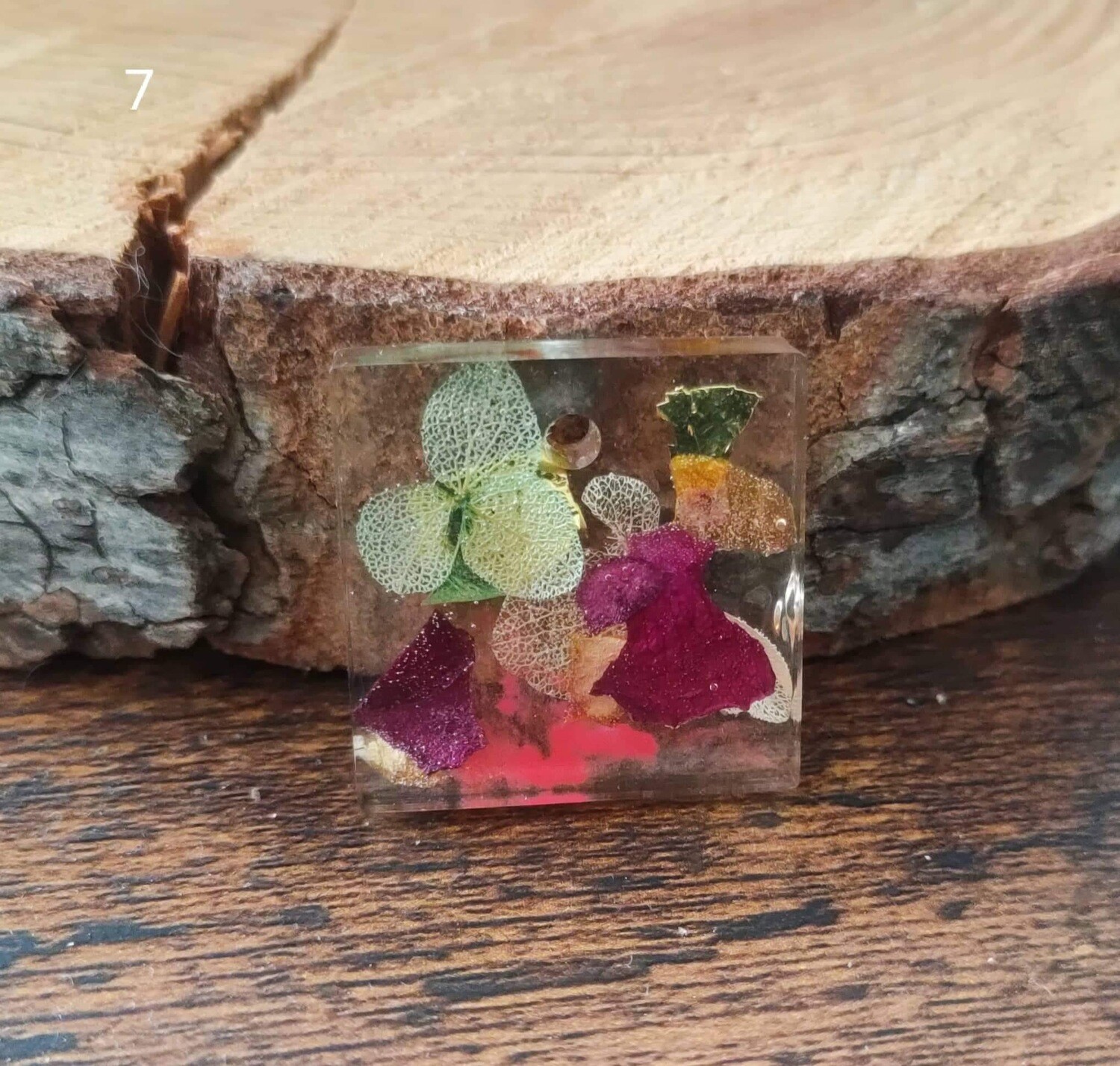 Pendentif « Gold and Flowers »
