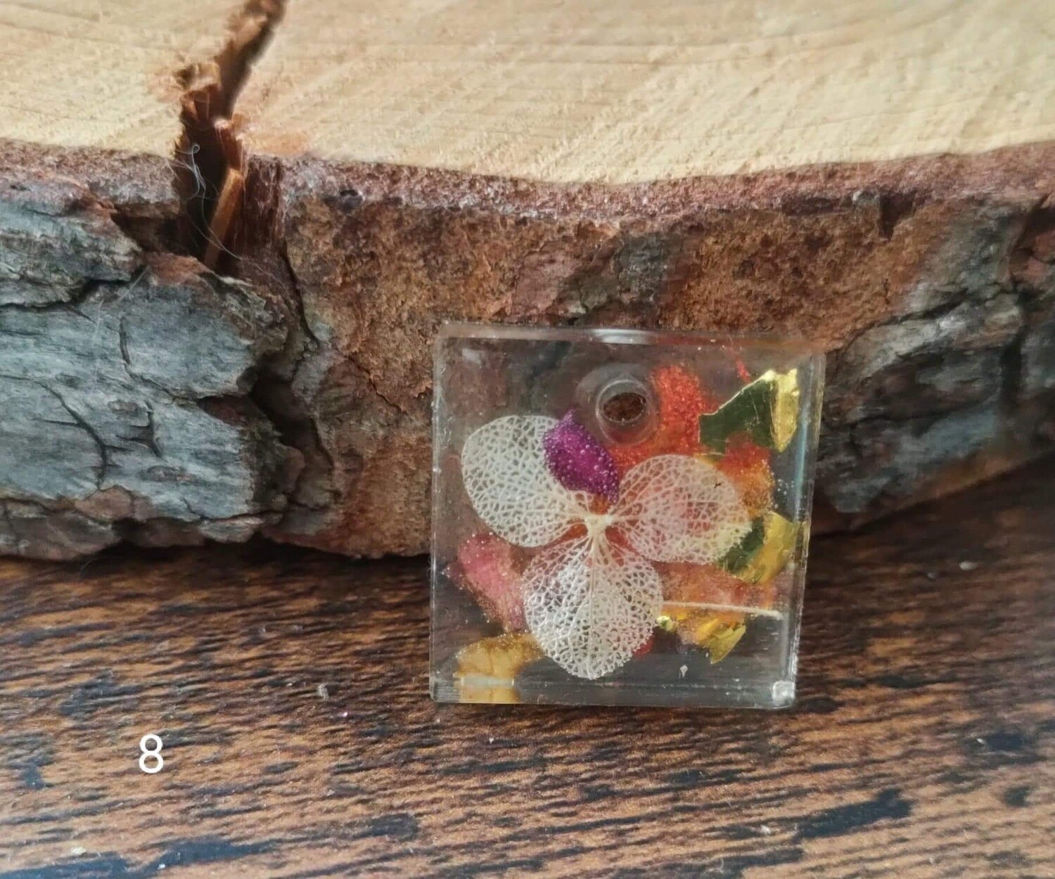 Pendentif « Gold and Flowers »