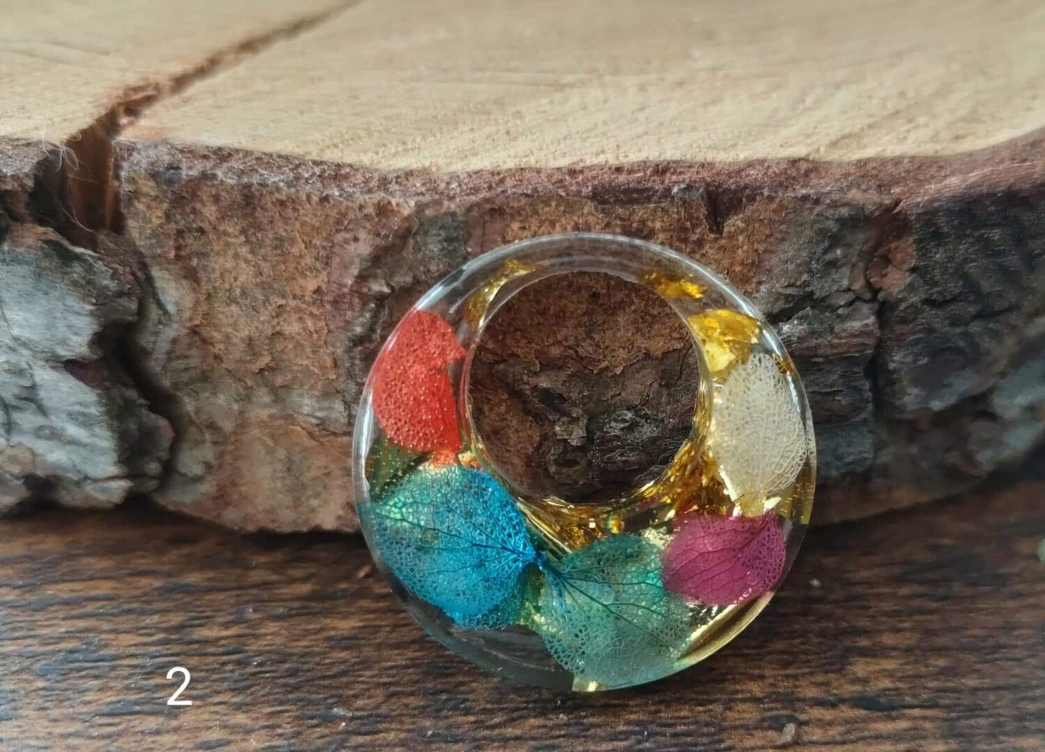 Pendentif « Gold and Flowers »