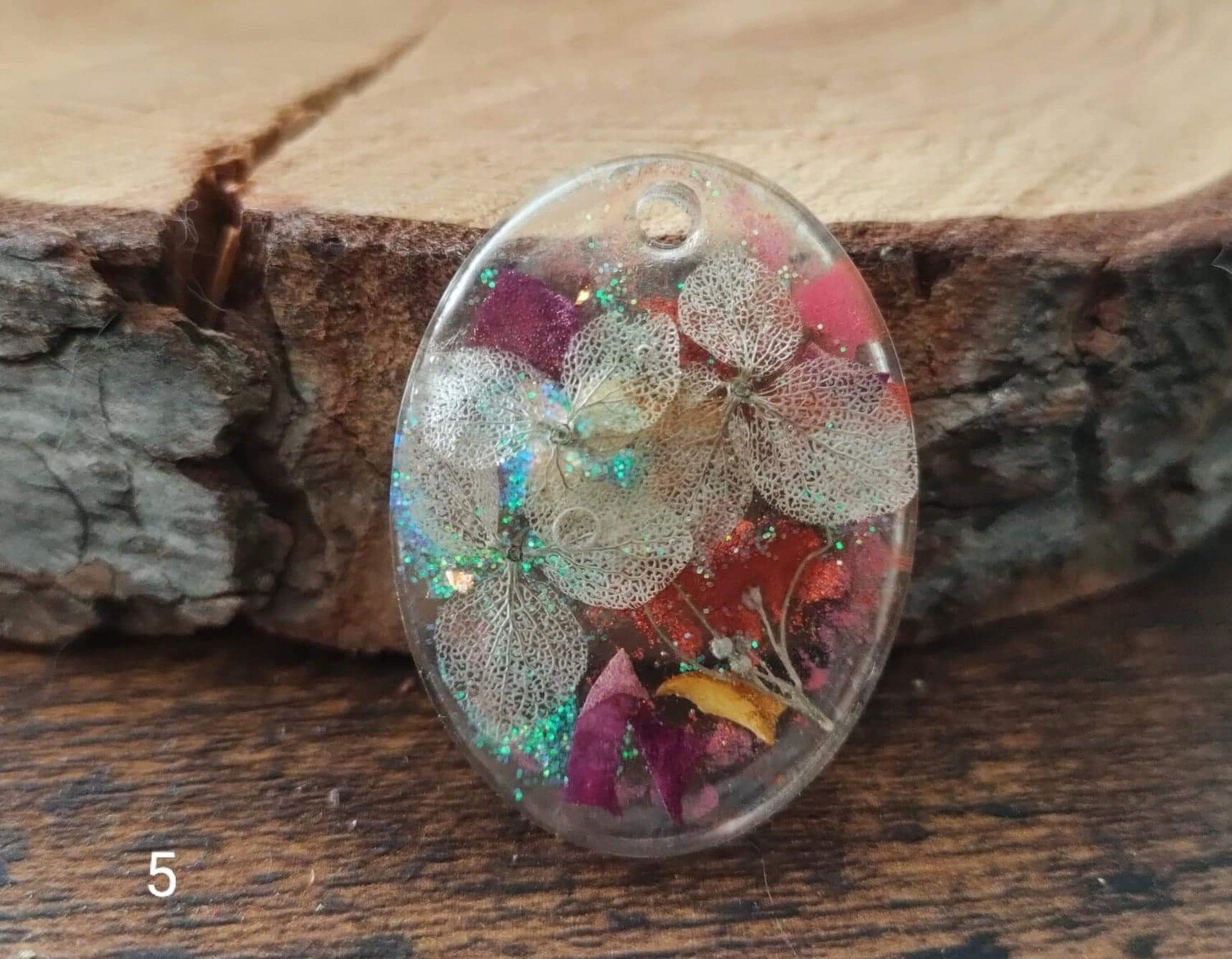 Pendentif « Gold and Flowers »