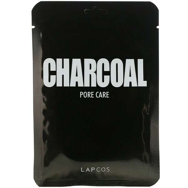 Lapcos, Mascarilla de Carbon Vegetal, Cuiado de los poros, 0.84 fl oz (25 ml) (1 Pza)