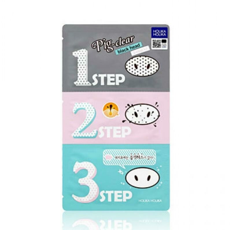 Holika Holika, Pig-Nose Clear Blackhead, juego de 3 pasos, 1 tratamiento (1 Pza)