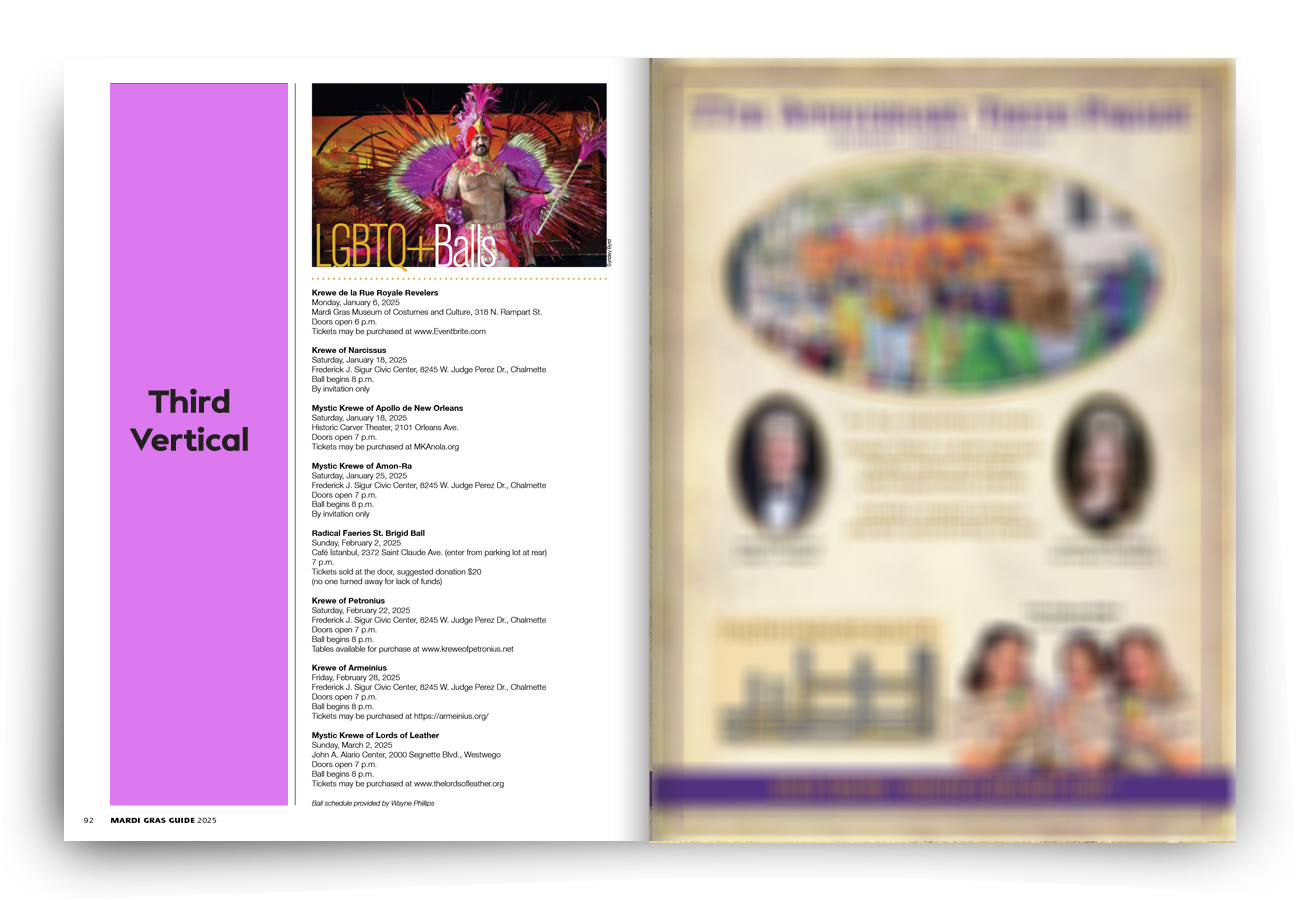Mardi Gras Guide 1/3 Page